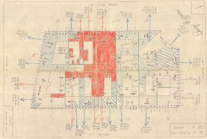 Bombardamenti aerei. Censimento edifici danneggiati o distrutti. ASCT Fondo danni di guerra inv. 352 cart. 6 fasc. 35. © Archivio Storico della Città di Torino