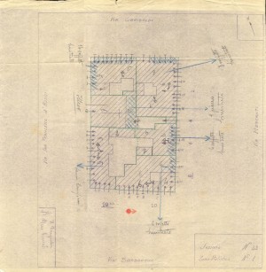 Bombardamenti aerei. Censimento edifici danneggiati o distrutti. ASCT Fondo danni di guerra inv. 42 cart. 1 fasc. 42. © Archivio Storico della Città di Torino