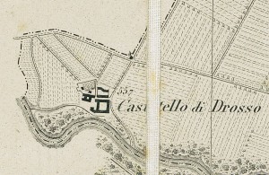 Complesso del Drosso. Antonio Rabbini, Carta topografica dei contorni di Torino, 1878, © Archivio Storico della Città di Torino