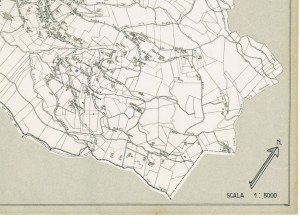 Bombe e mezzi incendiari lanciati 1:5000, 1942-1945. Zona 22: Cavoretto - Val Pattonera - Tetti Gramaglia - I Ronchi. ASCT, Tipi e disegni, cart. 68, fasc. 1 disegno 22, quadrante 2. © Archivio Storico della Città di Torino 