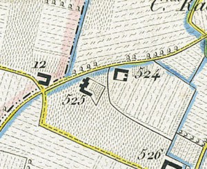 Cascina Bianco e cascina San Paolo. Topografia della Città e Territorio di Torino, 1840. © Archivio Storico della Città di Torino