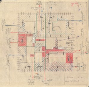 Bombardamenti aerei. Censimento edifici danneggiati o distrutti. ASCT Fondo danni di guerra inv. 812 cart. 16 fasc. 39. © Archivio Storico della Città di Torino