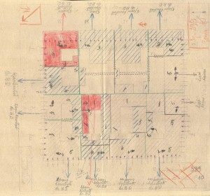 Bombardamenti aerei. Censimento edifici danneggiati o distrutti. ASCT Fondo danni di guerra inv. 399 cart. 7 fasc. 35. © Archivio Storico della Città di Torino