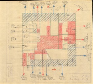 Bombardamenti aerei. Censimento edifici danneggiati o distrutti. ASCT Fondo danni di guerra inv. 753 cart. 15 fasc. 34. © Archivio Storico della Città di Torino