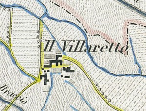 Borgata Villaretto. Antonio Rabbini , Topografia della Città e Territorio di Torino, 1840. © Archivio Storico della Città di Torino