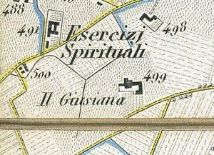Cascina Giusiana. Antonio Rabbini , Topografia della Città e Territorio di Torino, 1840, © Archivio Storico della Città di Torino