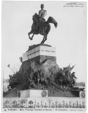 Davide Calandra, Monumento ad Amedeo di Savoia, 1902. Fotografia di Giancarlo Dall'Armi. © Archivio Storico della Città di Torino