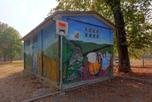 MKE, murale su cabina elettrica, 2009, giardini stazione dei bus 