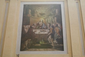 Charles Andrée van Loo (1705-1765), Ultima cena, 1732-1733, affresco nel coro della chiesa di Santa Croce. Fotografia di Francesca Romana Gaja, 2011-2012