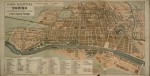 Pianta topografica della città di Torino con le linee di trasporto pubblico, 1910 circa