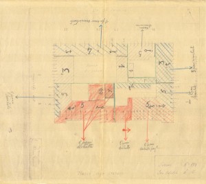 Bombardamenti aerei. Censimento edifici danneggiati o distrutti. ASCT Fondo danni di guerra inv. 179 cart. 4 fasc. 9. © Archivio Storico della Città di Torino 