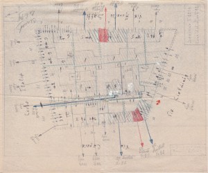 Bombardamenti aerei. Censimento edifici danneggiati o distrutti. ASCT Fondo danni di guerra inv. 1356 cart. 28 fasc. 2. © Archivio Storico della Città di Torino