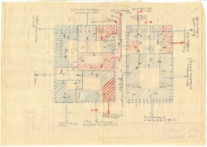 Bombardamenti aerei. Censimento edifici danneggiati o distrutti. ASCT Fondo danni di guerra inv. 194 cart. 4 fasc. 24. © Archivio Storico della Città di Torino