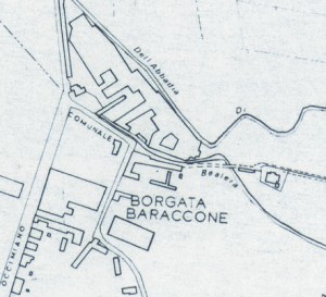 Cascina Baraccone. Istituto Geografico Militare, Pianta di Torino, 1974. © Archivio Storico della Città di Torino