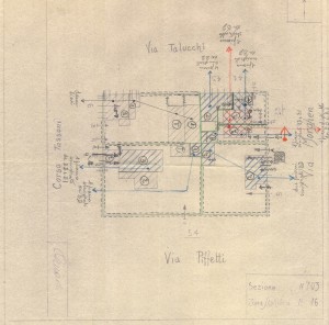 Bombardamenti aerei. Censimento edifici danneggiati o distrutti. ASCT Fondo danni di guerra inv. 703 cart. 14 fasc. 88. © Archivio Storico della Città di Torino