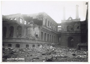 Via Giovanni Giolitti (già Via Mario Gioda 28), Regio Politecnico. Effetti prodotti dai bombardamenti dell'incursione aerea dell'8 dicembre 1942. UPA 2663D_9C04-25. © Archivio Storico della Città di Torino