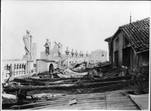 Palazzo Madama, tetto, effetti dei bombardamenti. Fondazione Torino Musei, Archivio fotografico. © Fondazione Torino Musei