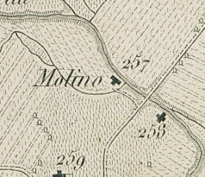 Mulino del Villaretto. Antonio Rabbini , Topografia della Città e Territorio di Torino, 1840. © Archivio Storico della Città di Torino