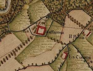 Cascina Saffarona. Carta Topografica della Caccia, 1760-1766 circa. © Archivio di Stato di Torino