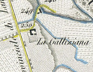 Cascina Galliziana. Topografia della Città e Territorio di Torino, 1840. © Archivio Storico della Città di Torino