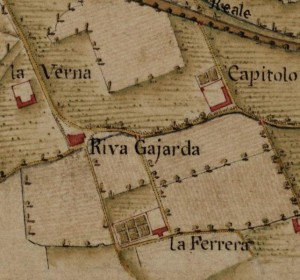 Cascina Rivagagliarda. Carta Topografica della Caccia, 1760-1766. © Archivio di Stato di Torino.

