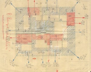 Bombardamenti aerei. Censimento edifici danneggiati o distrutti. ASCT Fondo danni di guerra inv. 749 cart. 15 fasc. 30. © Archivio Storico della Città di Torino