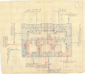 Bombardamenti aerei. Censimento edifici danneggiati o distrutti. ASCT Fondo danni di guerra inv. 191 cart. 4 fasc. 21. © Archivio Storico della Città di Torino