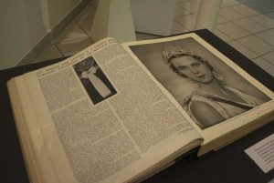 A showcase from the exhibition 