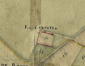 Cascina Cravetta. Catasto Gatti, 1820-1830. © Archivio Storico della Città di Torino