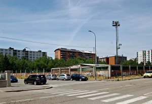 Campo da calcio dismesso, di fronte all'Istituto Agnelli. Fotografia di Elena Piaia, 2017
