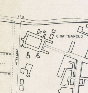 Cascina Barolo. Istituto Geografico Militare, Pianta di Torino, 1974. © Archivio Storico della Città di Torino