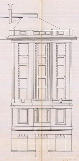 Facciata slargo corso Regina Margherita angolo via Sineo - progetto edilizio casa Ricca/Hendel (ASCT, PE I cat. 1909/463)