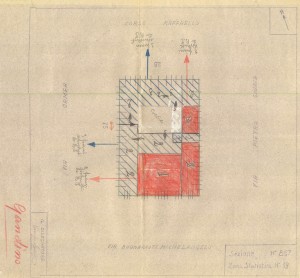 Bombardamenti aerei. Censimento edifici danneggiati o distrutti. ASCT Fondo danni di guerra inv. 867 cart. 17 fasc. 44. © Archivio Storico della Città di Torino