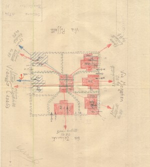 Bombardamenti aerei. Censimento edifici danneggiati o distrutti. ASCT Fondo danni di guerra inv. 704 cart. 14 fasc. 89. © Archivio Storico della Città di Torino