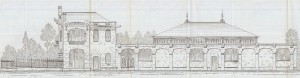 Visione laterale - progetto edilizio garage Storero/Frapolli (ASCT, PE I cat. 1905/159)