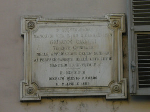 Lapide dedicata a Giovanni Cavalli a Torino. Fotografia di Elena Francisetti, 2010. © MuseoTorino