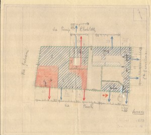 Bombardamenti aerei. Censimento edifici danneggiati o distrutti. ASCT Fondo danni di guerra inv. 635 cart. 13 fasc. 20. © Archivio Storico della Città di Torino