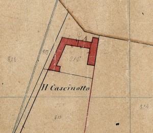 Cascinotto di strada del cascinotto. Catasto Rabbini, 1866. © Archivio di Stato di Torino