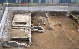 Veduta generale dell’area durante lo scavo, © Soprintendenza per i Beni Archeologici del Piemonte e del Museo Antichità Egizie.