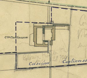 Cascina Continassa. Pianta di Torino, 1935. © Archivio Storico della Città di Torino