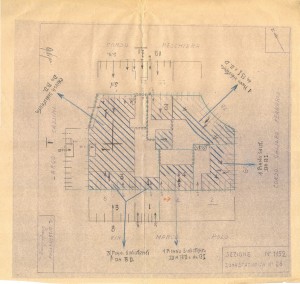 Bombardamenti aerei. Censimento edifici danneggiati o distrutti. ASCT Fondo danni di guerra inv. 1152 cart. 24 fasc. 6. © Archivio Storico della Città di Torino