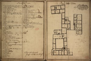 Pianta di tutti li Piani del Palazzo del Marchese Agostino Ripa Buschetti di Giaglione e Meana, 1769. Biblioteca civica centrale, Cartografico  8/8.8.04© Biblioteche civiche torinesi