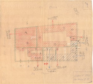 Bombardamenti aerei. Censimento edifici danneggiati o distrutti. ASCT Fondo danni di guerra inv. 2237 cart. 45 fasc. 16. © Archivio Storico della Città di Torino