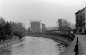 Ex area Italgas e lungodora (vista verso est). Fotografia di Paolo Arlandi, 1982
