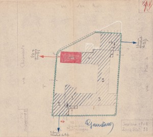 Bombardamenti aerei. Censimento edifici danneggiati o distrutti. ASCT Fondo danni di guerra inv. 1503 cart. 31 fasc. 82. © Archivio Storico della Città di Torino