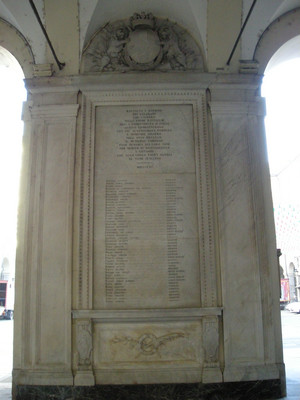 Lapide dedicata ai Torinesi caduti nella Seconda guerra d’indipendenza. Fotografia di Elena Francisetti, 2010. © MuseoTorino