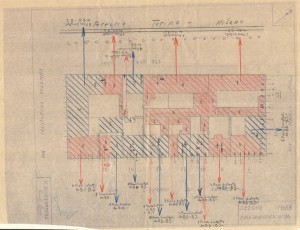 Bombardamenti aerei. Censimento edifici danneggiati o distrutti. ASCT Fondo danni di guerra inv. 1153 cart. 24 fasc. 7. © Archivio Storico della Città di Torino. 