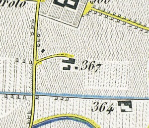 Cascina Borsello. Topografia della Città e Territorio di Torino, 1840. © Archivio Storico della Città di Torino