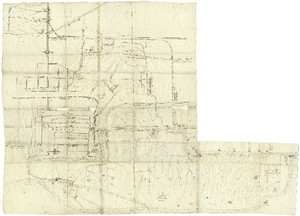 Tipo dimostrativo del corso delle acque, che si derivano dalla Dora per la ficca Pellerina, prima metà del Seicento. Particolare con martinetto ferro sul canale della Pellerina e i Mulini del Martinetto, situati circa a metà dell’attuale via San Donato. © Archivio Storico della Città di Torino