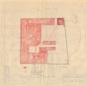 Bombardamenti aerei. Censimento edifici danneggiati o distrutti. ASCT Fondo danni di guerra inv. 1144 cart. 23 fasc. 38. © Archivio Storico della Città di Torino